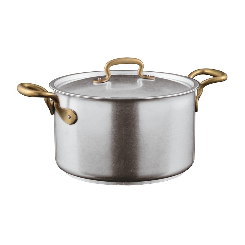Casseruola Alta 2 M. Cm 20 C/Cop 1965 Vintage Inox Sambonet