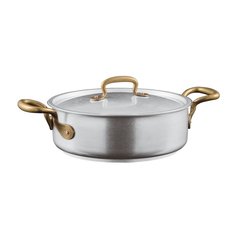 Casseruola Bassa 2 M. Cm 20 C/Cop 1965 Vintage Inox Sambonet
