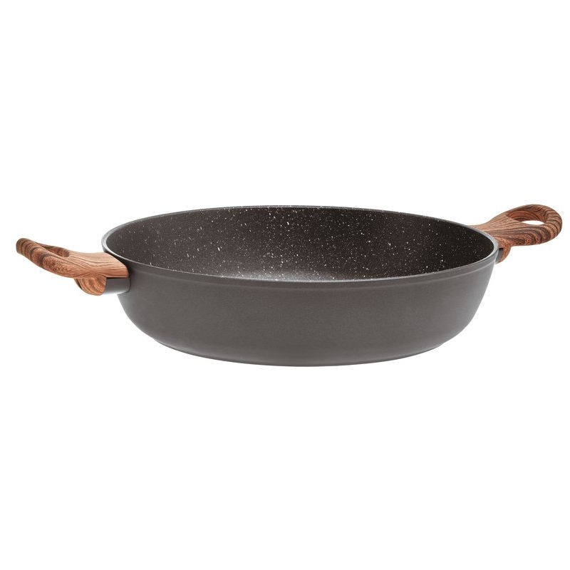 Tegame 2 Maniglie Cm 28 C/Coperchio Rock & Rose Black Alluminio Sambonet