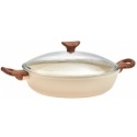 Tegame 2 Maniglie Cm 28 C/Coperchio Rock & Rose Pink Alluminio Sambonet