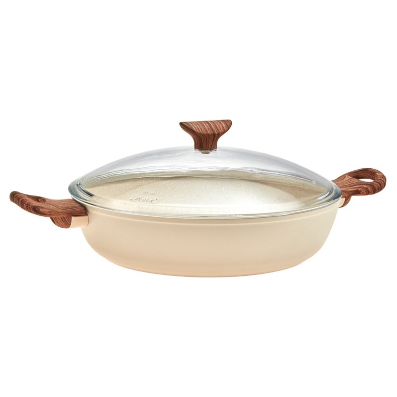 Tegame 2 Maniglie Cm 28 C/Coperchio Rock & Rose Pink Alluminio Sambonet