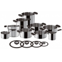 Batteria 13 pezzi O'Clock Grey Inox Sambonet