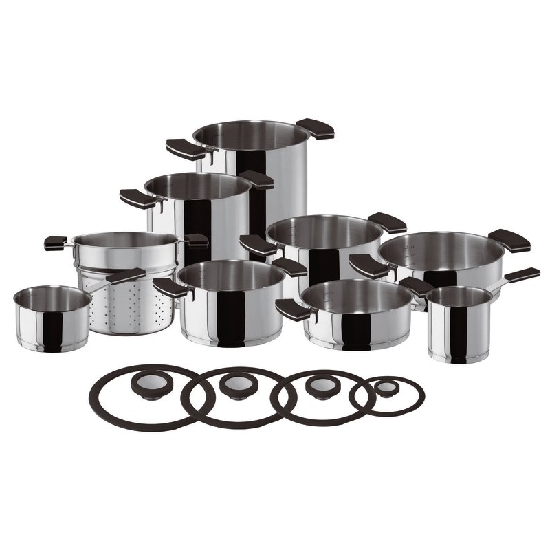 Batteria 13 pezzi O'Clock Grey Inox Sambonet