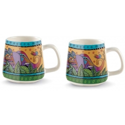 set 2 mug jungle giallo ml.360 egan