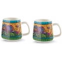 set 2 mug jungle giallo ml.360 egan