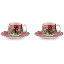 set 2 tazze caffe jungle rosso ml.90 egan