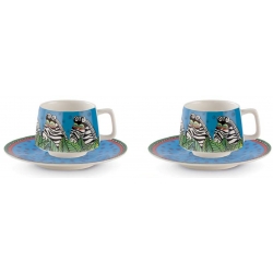 set 2 tazze caffe jungle azzurro ml.90 egan