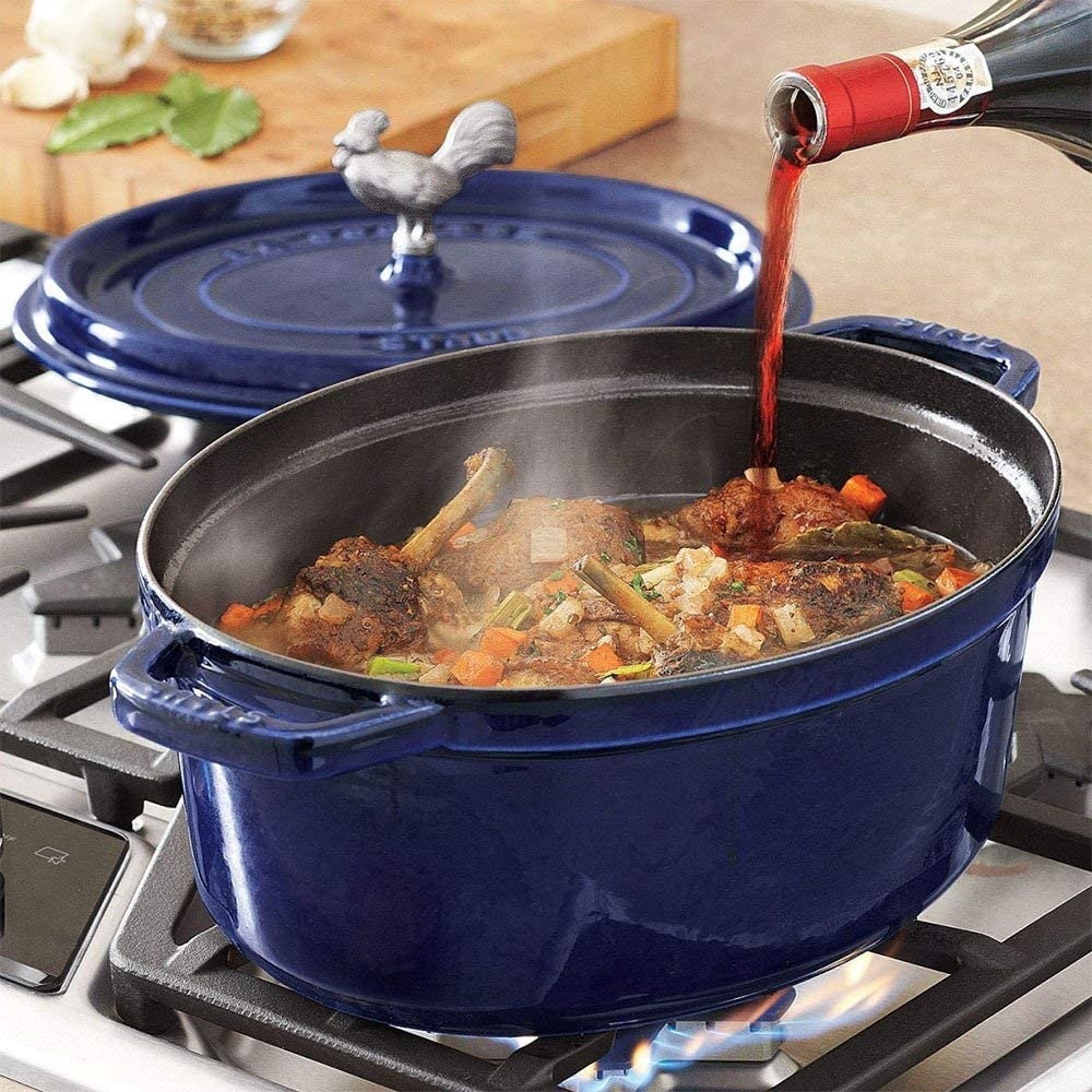 Cocotte ovale staub dm 31 blu