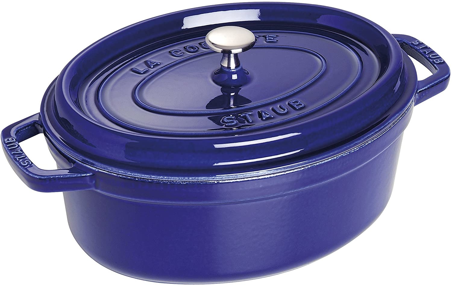 Cocotte ovale staub dm 31 blu