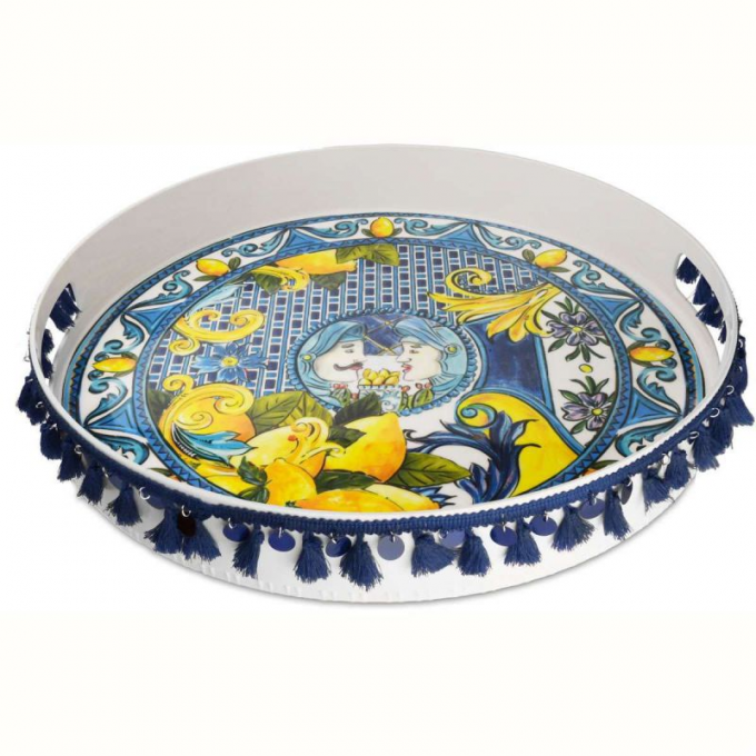 Vassoio tondo baroque & rock - sicily baci milano