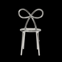 Sedia metal ribbon chair Qeeboo silver