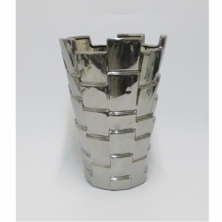 Vaso in ceramica argento EDG