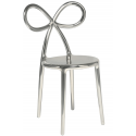 Sedia metal ribbon chair Qeeboo silver