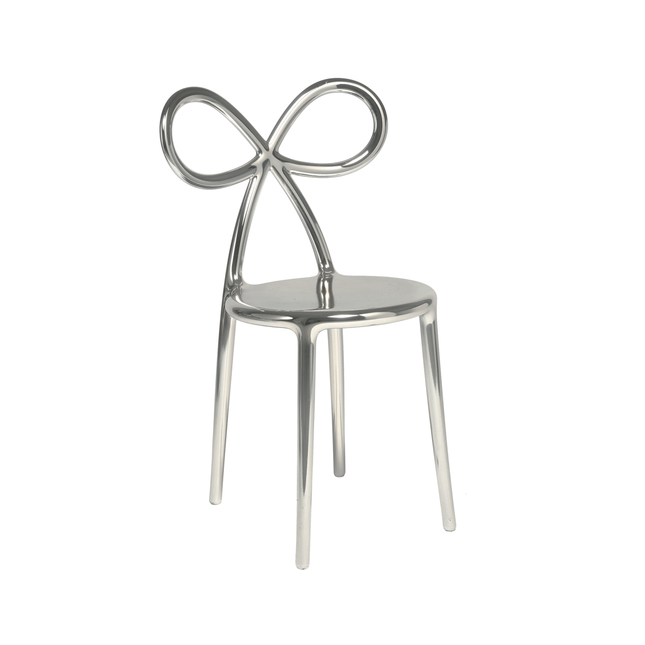 Sedia metal ribbon chair Qeeboo silver