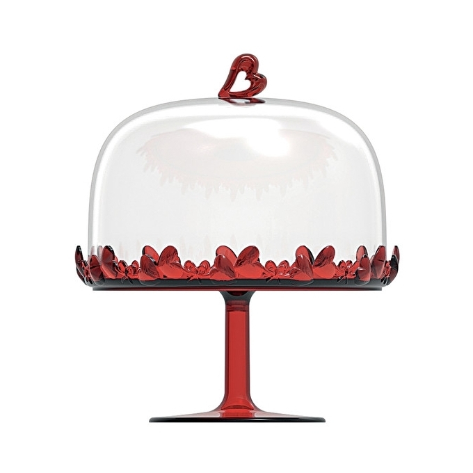 Alzata grande con campana love guzzini rosso