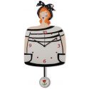 orologio pendolo le pupazze bianco 20x30