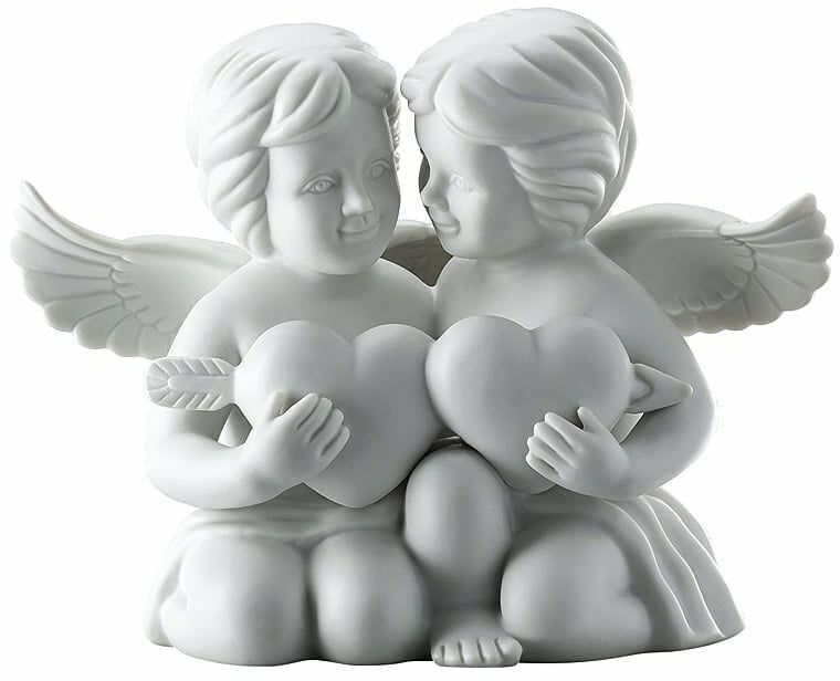 Coppia angeli cuore 6.5 cm Rosenthal