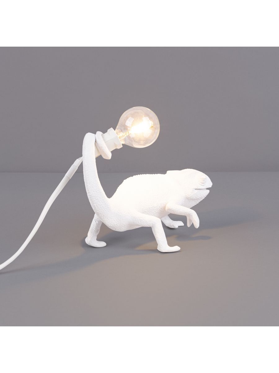 Lampada In Resina Chameleon Lamp bianca Seletti