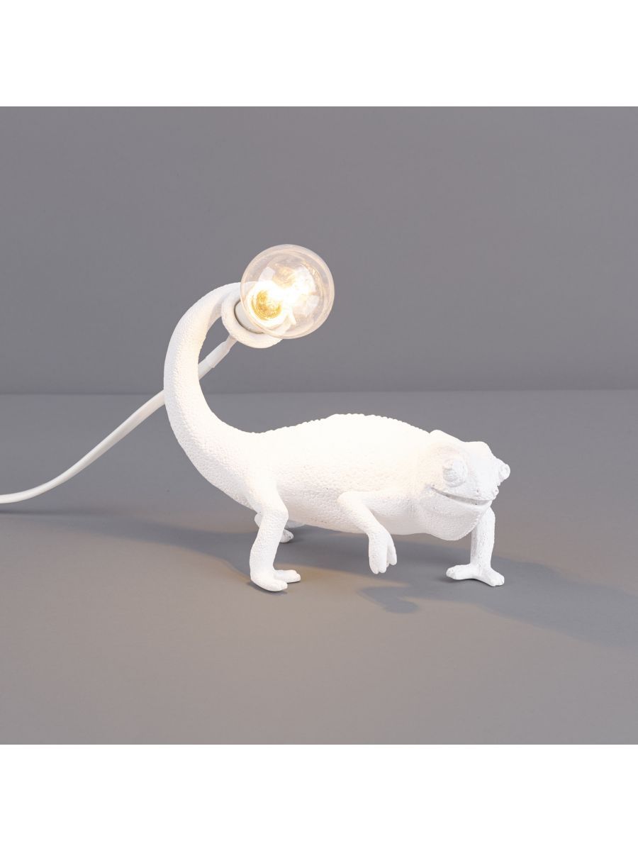 Lampada In Resina Chameleon Lamp bianca Seletti