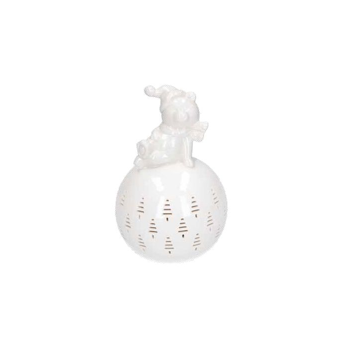 Aurealieta sfera con orsetto da appoggio in porcel Rituali Domestici