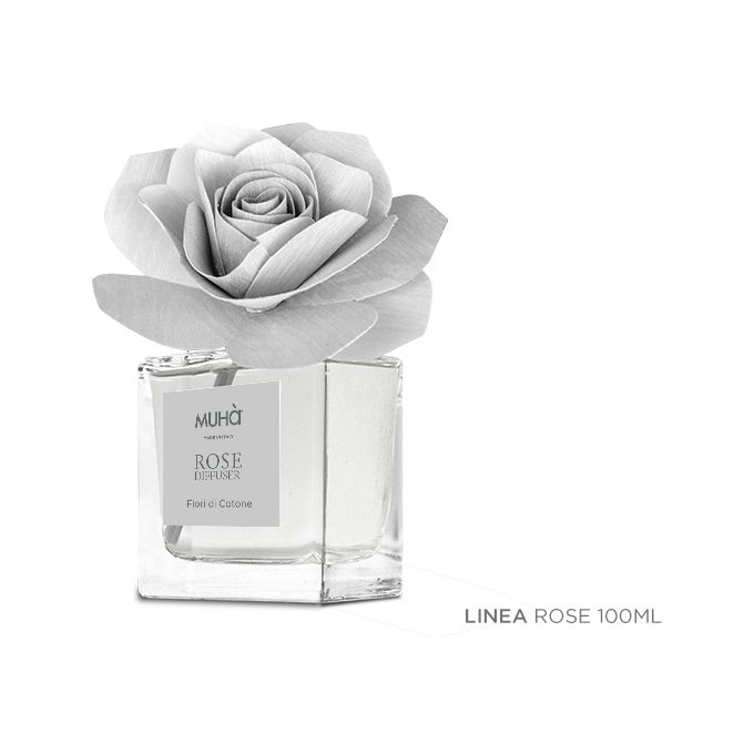 rosa grigia 100ml fiori di cotone muha