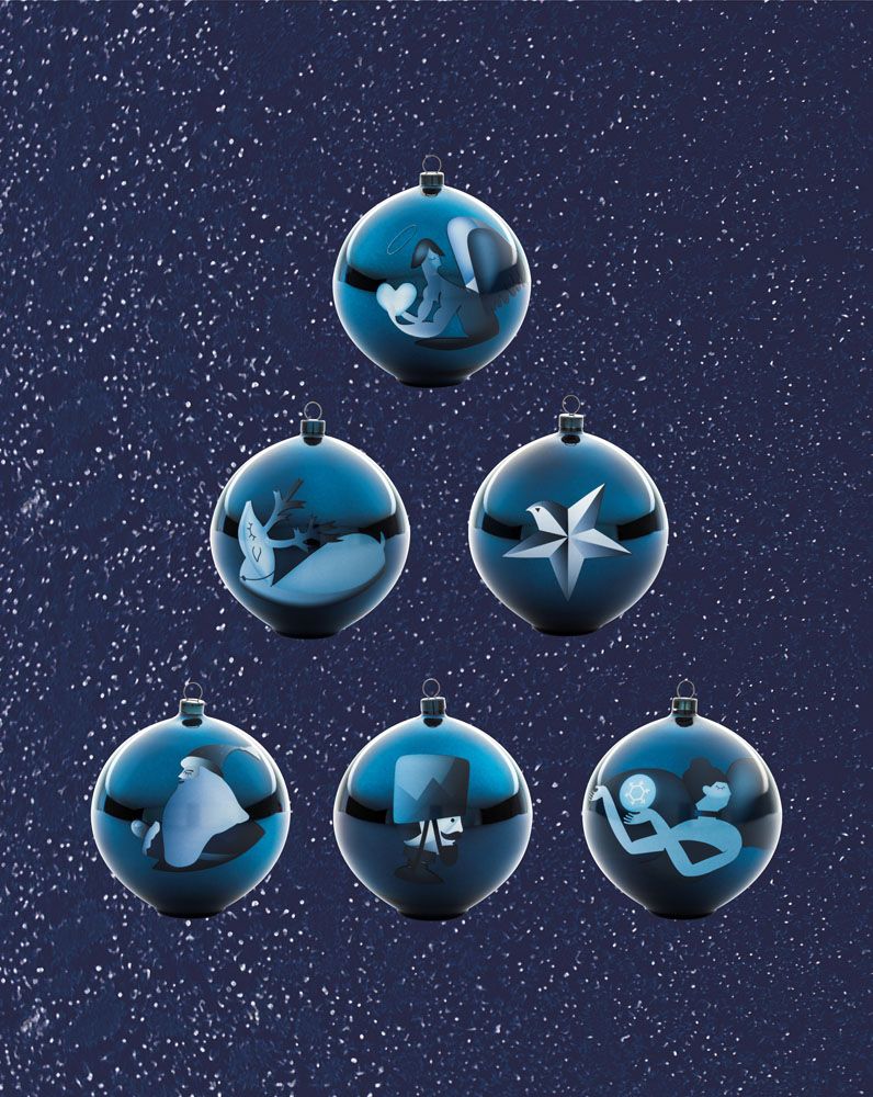 Blue xmas decorazione albero soldato alessi