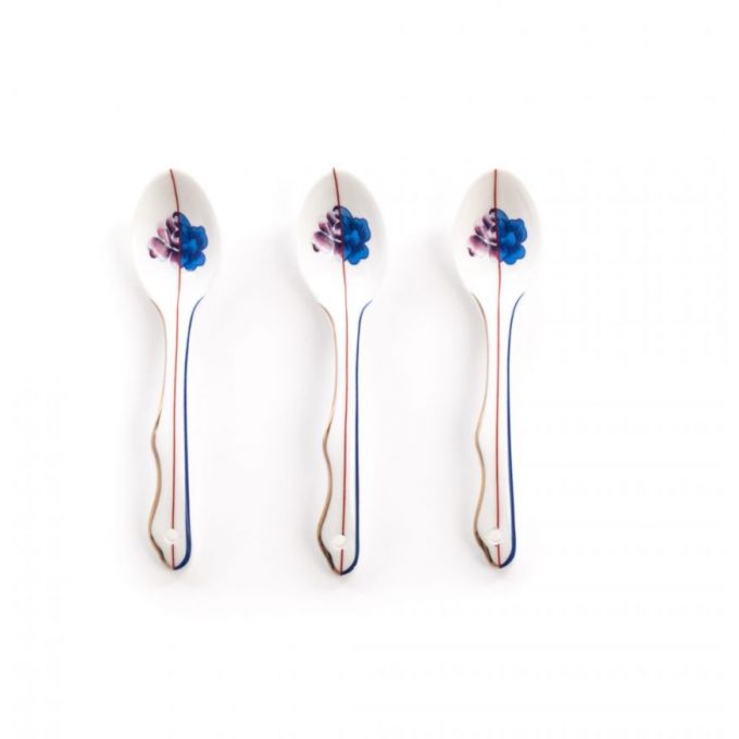 Set 3 Cucchiai In Porcellana Hybrid-Armilla Cm. 12 Seletti