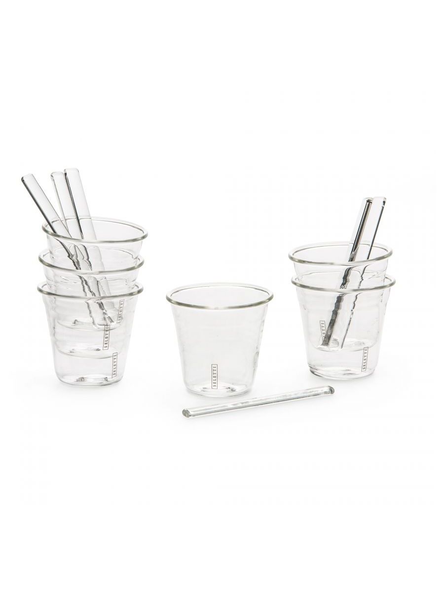 Set 6 Bicchierini Da Caffe' In Vetro Estetico quotidiano Seletti