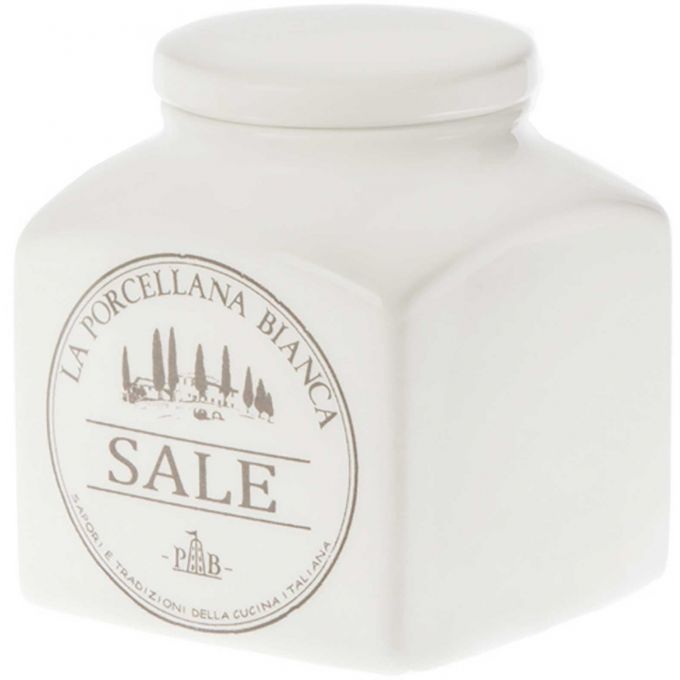 Conserva  barattolo porcellana 1,1 l sale in gifteb la porcellana bianca