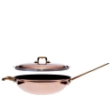 Wok in rame con coperchio 28cm Ballarini