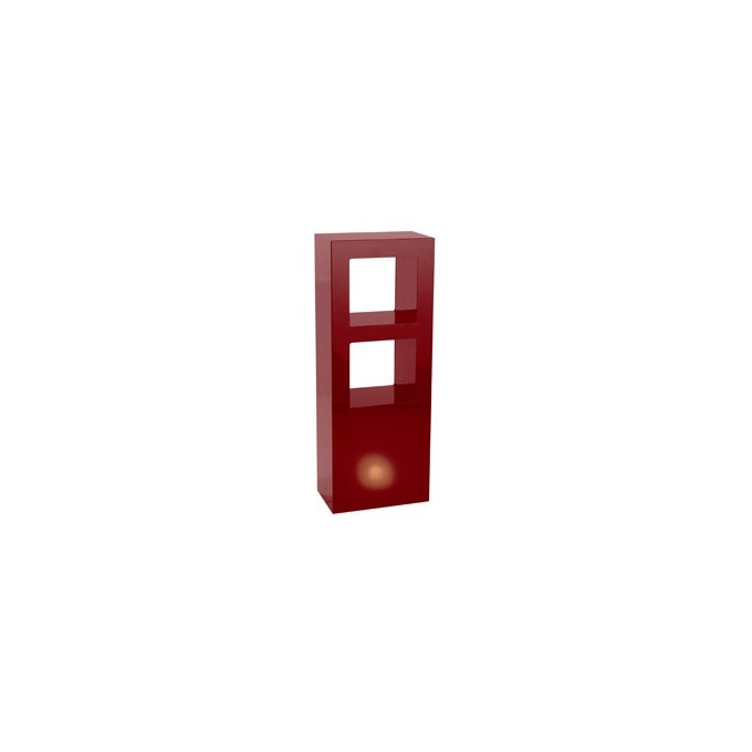 Cubo lampada 2 ripiani rosso oakom