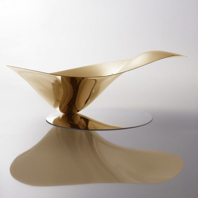 centrotavola petalo dorato 40cm Casa Bugatti