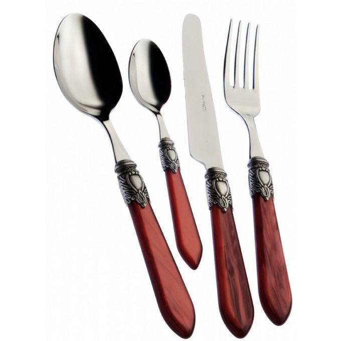 set 24 posate oxford bordeaux ghiera brunita Casa Bugatti