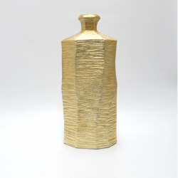 Vaso bottiglia ceramica oro...