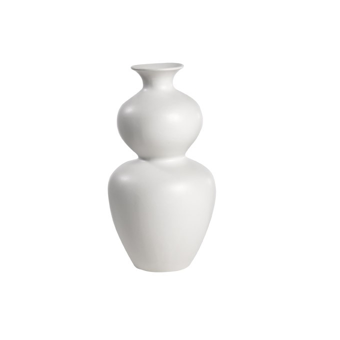 Vaso ceramica anfora bianco h 35 oakom