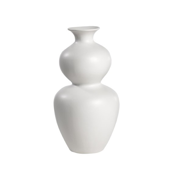 Vaso ceramica anfora bianco h 35 oakom