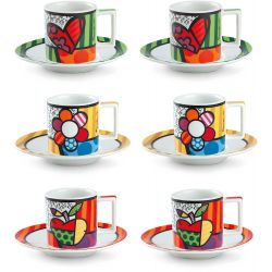 set 6 tazze caffe' britto ml.90