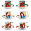 set 6 tazze caffe' britto ml.90