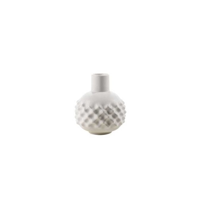 Vaso ceramica alveare opaco bianco h28 oakom