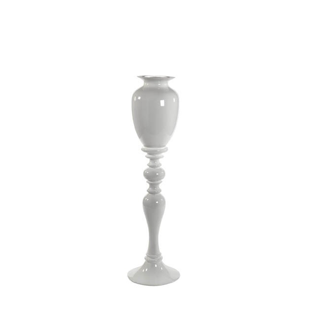 Vaso resina trofeo bianco h138 Oakom