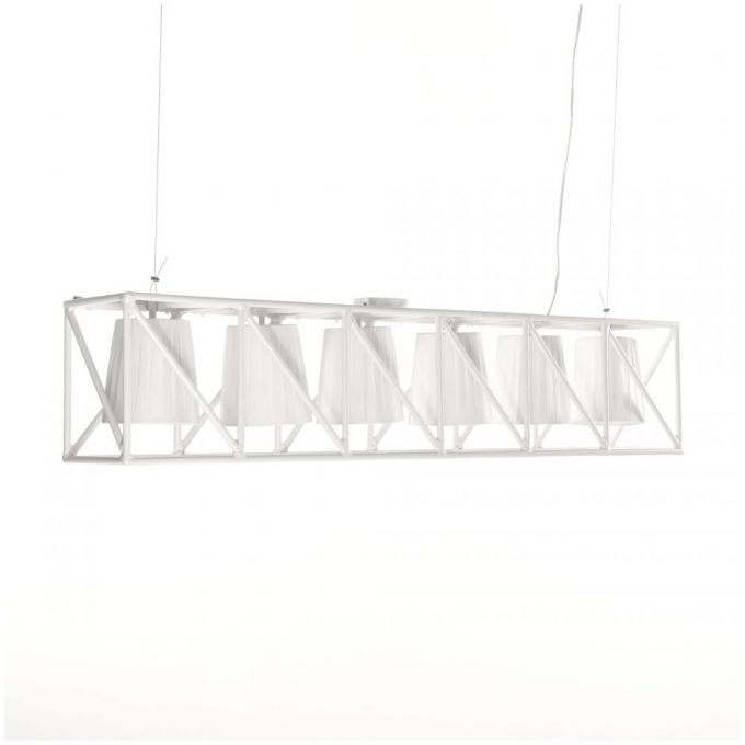 Lampada Metallo Appendibile Multilamp-Line Cm.103X22 H.22-Bianca Seletti