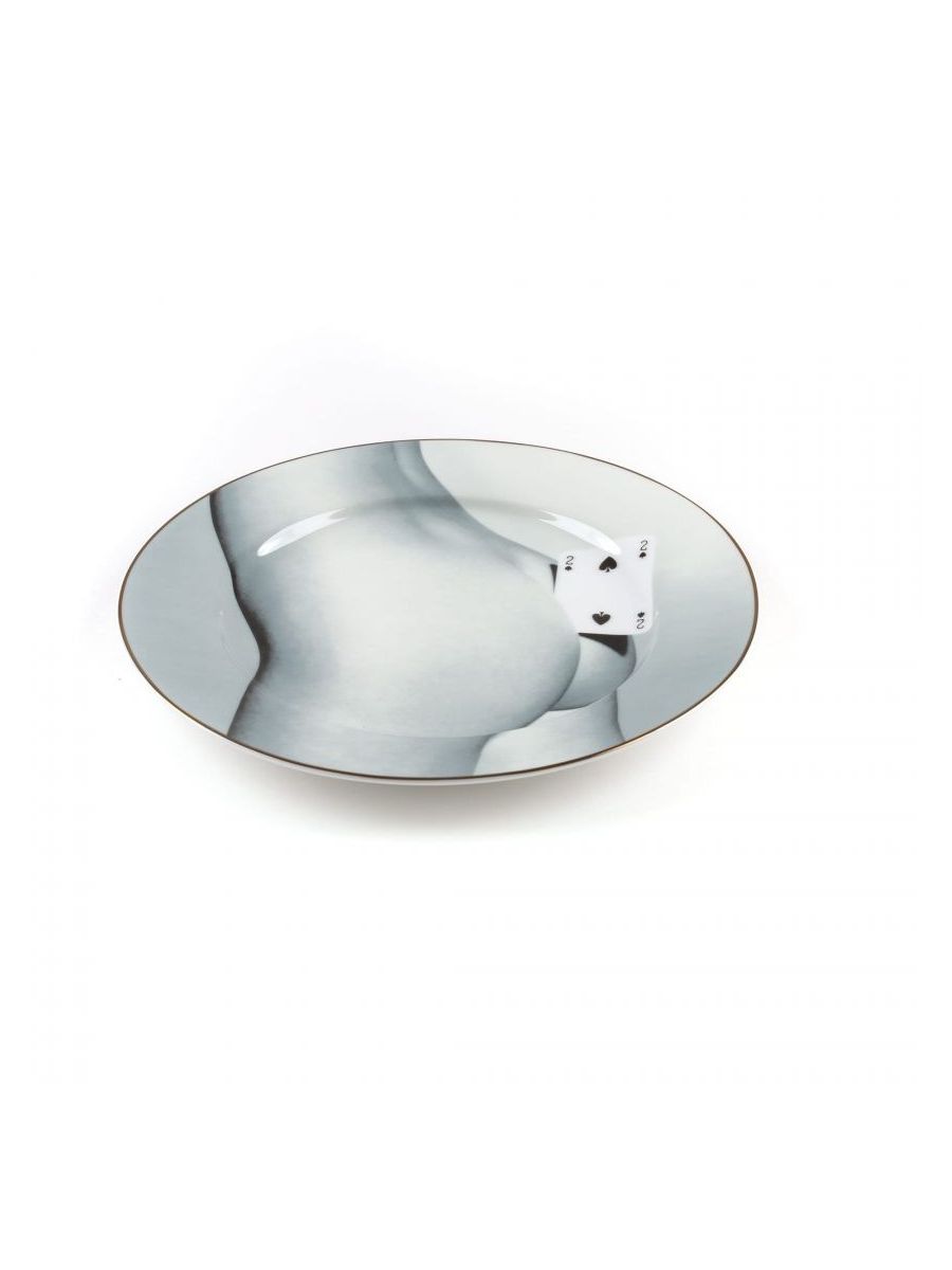 Piatto In Porcellana Toiletpaper due di picche Seletti