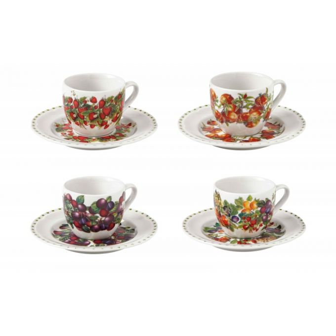 tazzina caffe le primizie set 4 pz porcellana brandani
