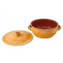 tegame giallo c/coperchio terracotta da fuoco brandani
