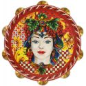tagliere piccolo tamburello - rosso baci milano
