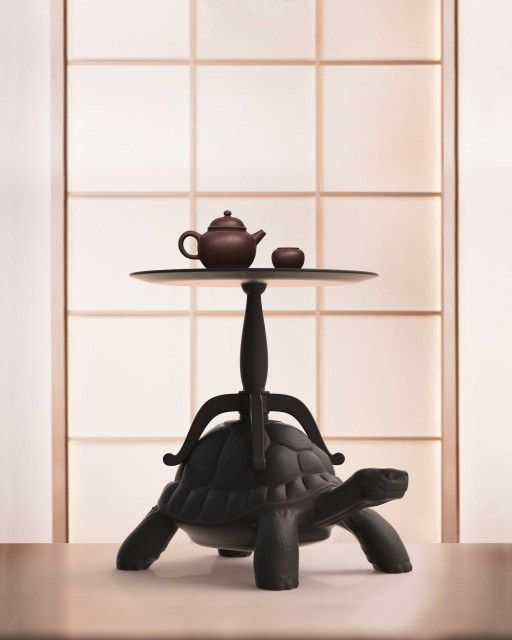 Tavolino tartaruga Qeeboo nero