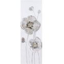 Quadro silver flowers 40x120cm Agave