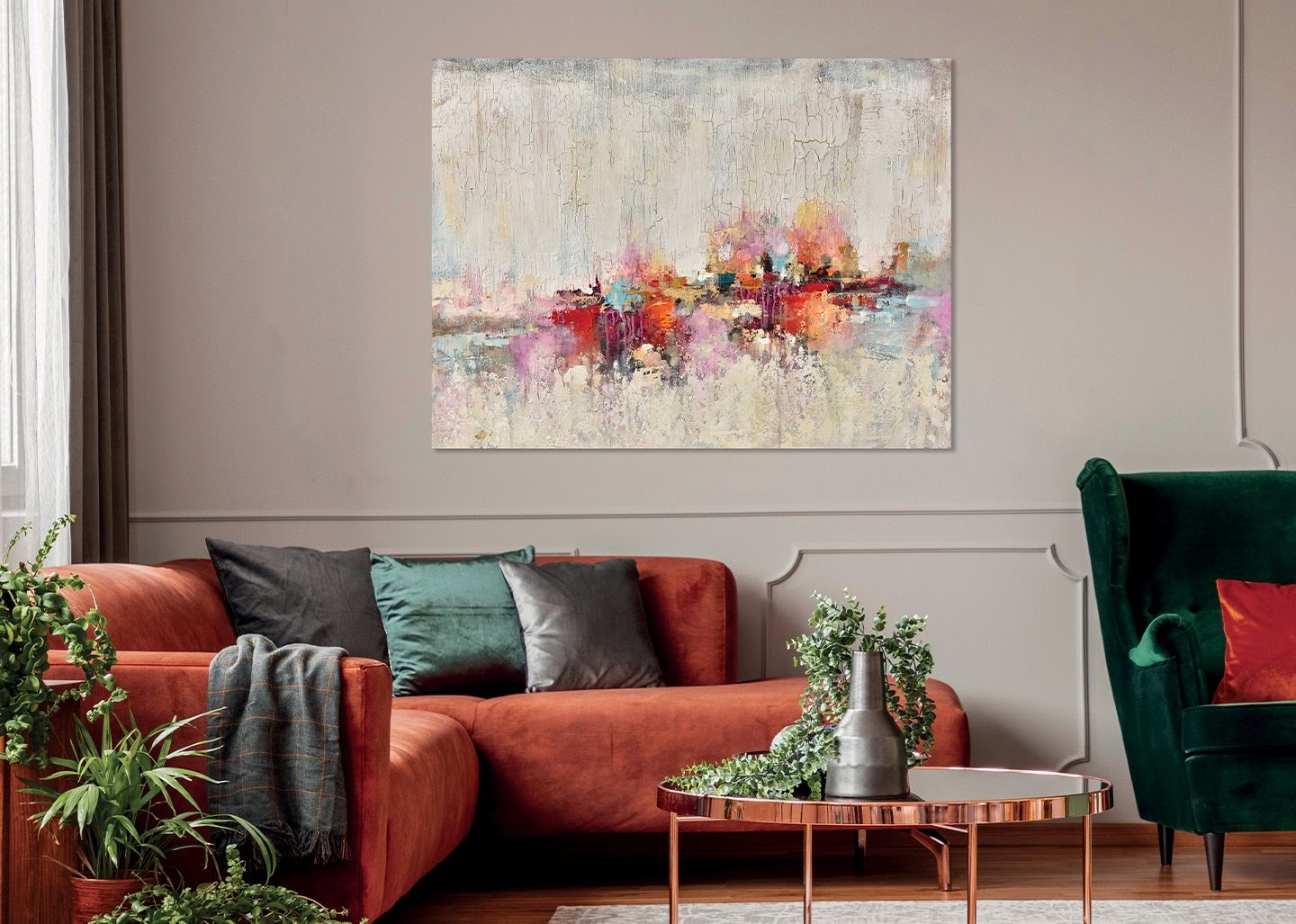 Quadro orizzonte di colori 150×110cm Agave