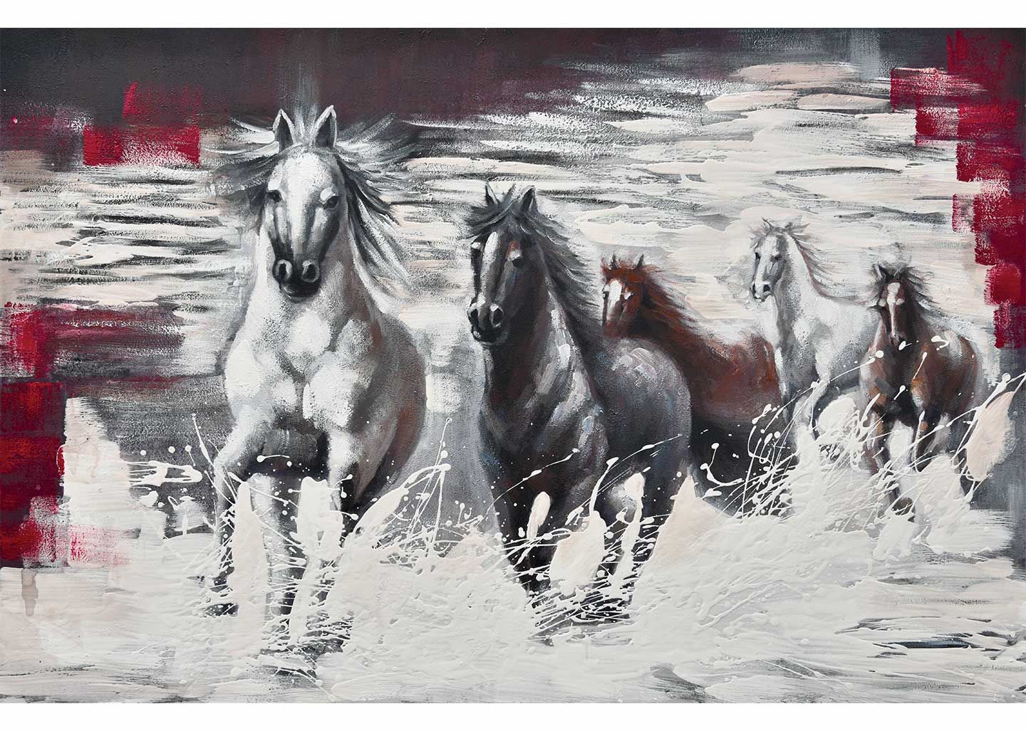 Quadro Wild horses 150cm Agave