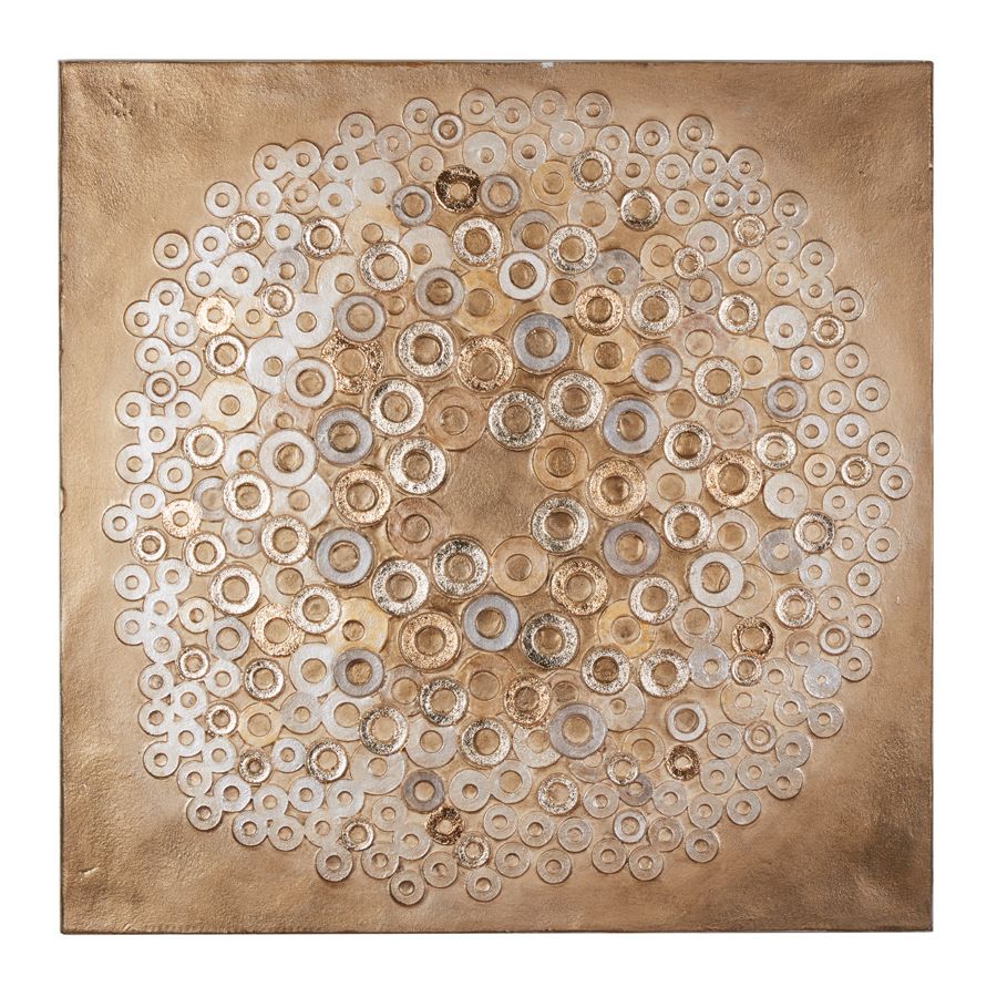 Quadro bronzo argento e oro 100cm L'Oca Nera